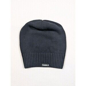 Youngla Black Beanie Skull Cap Unisex One Size Ribbed Athleisure Streetwear